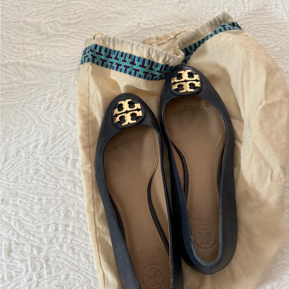 Tory Burch Black Ballet Flats